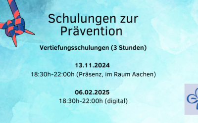 Vertiefungsschulung Prävention | 13.11.24 & 06.02.25